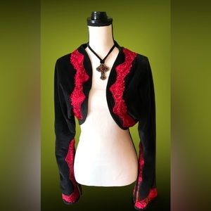 Lace appliqué bolero shrug Size S/M